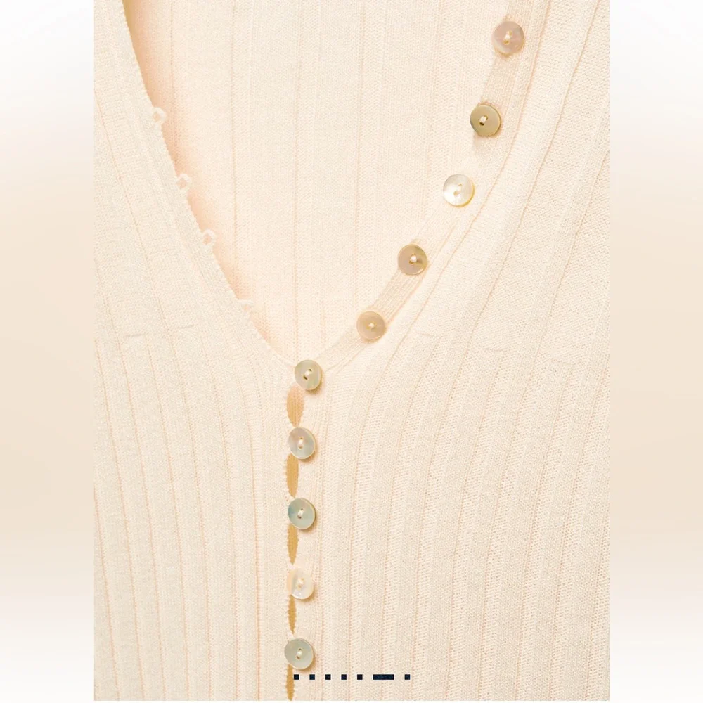 NWT Mango Ribbed Cardigan with Button Detail - Picture 9 of 16